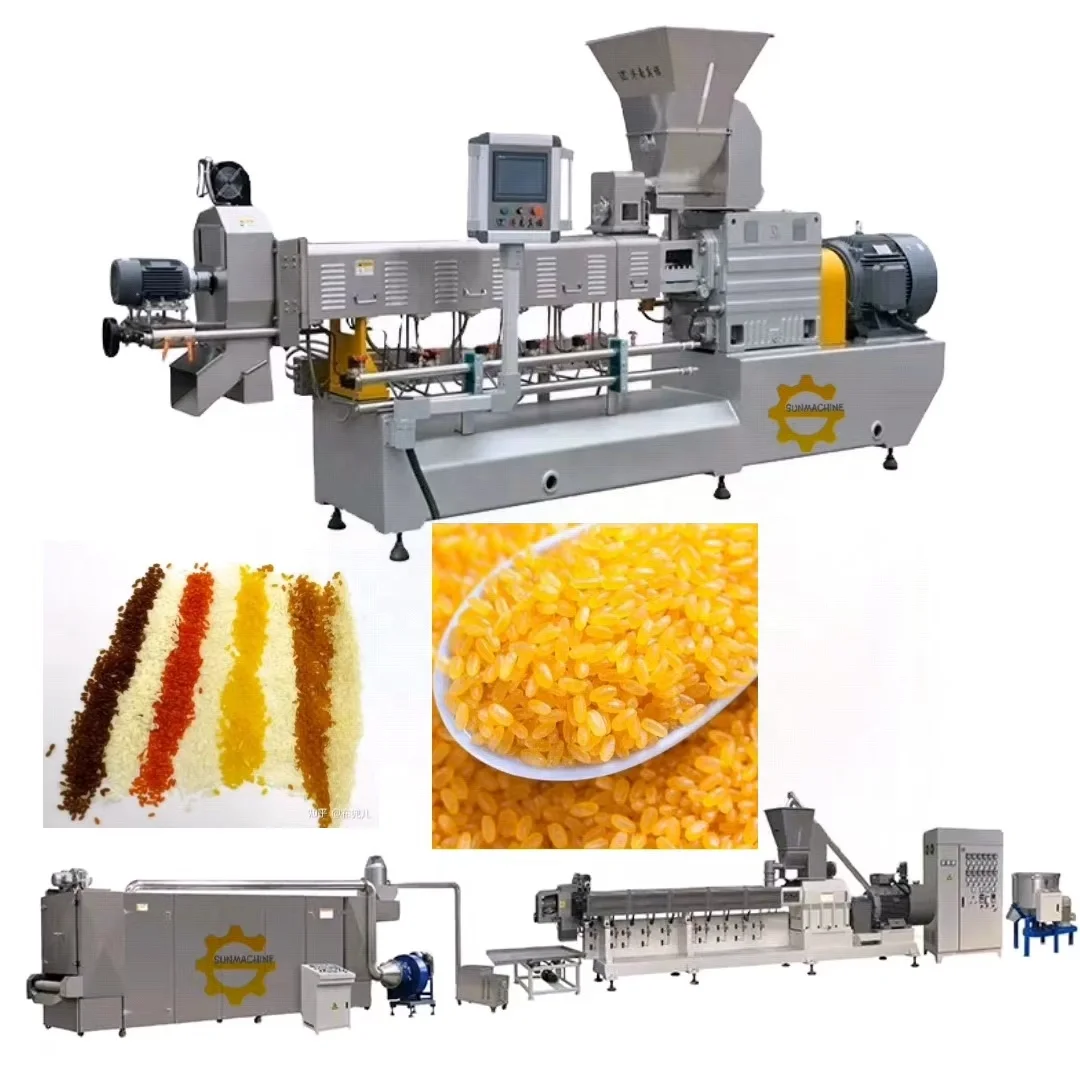 twin screw extruder machine artificial rice