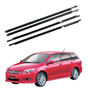 Set van 4 stuks voor- en achterdeur buitenrubber zwarte sierlijst deurrubber afdichtingsband voor Toyota Corolla Fielder 2006-2012 - Product Image 1