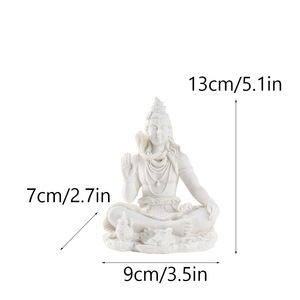 En Stock, escultura blanca de <span class=keywords><strong>Lord</strong></span> Shiva, artesanías de resina 3D, estatua de Dios hindú para la decoración de la habitación del hogar, figurita de hinduismo asiático - Product Image 6
