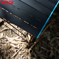 Table pliante portable légère WOQI pour l'extérieur avec plateau rigide en aluminium pour les plages, la navigation de plaisance, le camping et plus encore