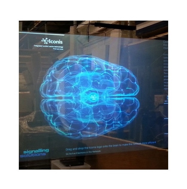 6M 3D Advertising Window Store Glass Holographic Rear Projection Film/Foil Transparent Adhesive Projector Daylight