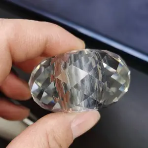 厂家直销供应透明刻面空心水晶球刻面水晶玻璃球带孔玻璃钻孔水晶球