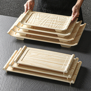 Xiangyuan Meimei melamine <b>rectangular</b> commercial barbecue grill plate, hot <b>pot</b> restaurant dish plate, side dish plate, tableware - Product Image 1