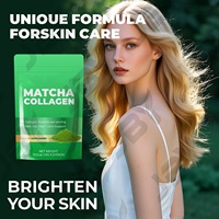 Poudre de Collagène Matcha Hydrolysée JBY OEM Saveur Matcha pour une Peau Éclatante et Lumineuse, Blanchiment de la Peau, Beauté