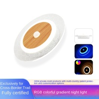 Veilleuse intelligente à détection humaine, lampe de réveil créative sensible à la lumière, rechargeable par USB, lumière d'ambiance colorée pour armoire et placard domestique