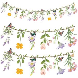 Guirnalda Decorativa de Flores Silvestres con Diseño de Jardín de Ensueño DAMAI, Pancarta de PVC de Doble Cara para Bodas, Picnics y Fiestas de Cumpleaños - Product Image 2