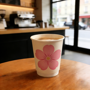 Vaso de papel de doble pared desechable, personalizado y portátil, de Factory Craft, para cafeterías, vendedores ambulantes y empresas de catering. - Product Image 1