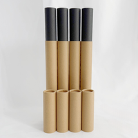 Tube d'expédition cylindrique 100% écologique fait main de haute qualité en papier kraft naturel personnalisé, fin, pour affiches, recyclable et durable