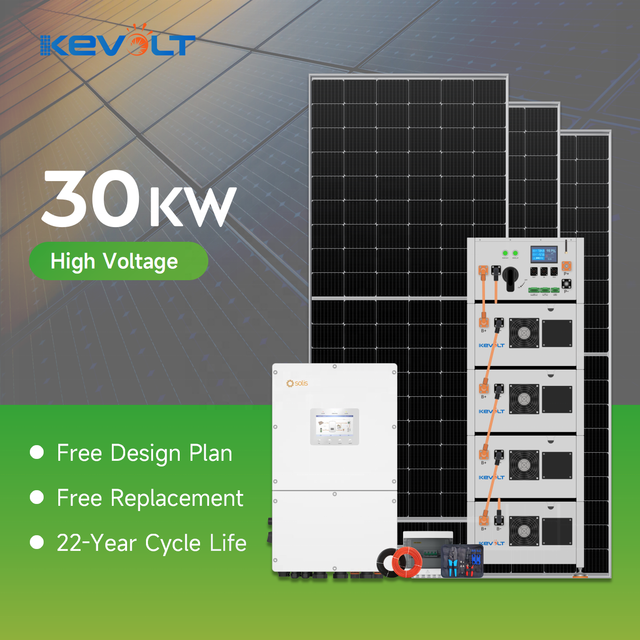 KEVOLT High Voltage Photovoltaic System 30kW to 100kW Hybrid Solar System With Solar Panel Kit Solar Energy System