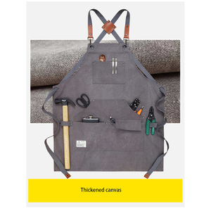 <span class=keywords><strong>Delantal</strong></span> <span class=keywords><strong>de</strong></span> jardinería artesanal con múltiples bolsillos <span class=keywords><strong>de</strong></span> lona gruesa, <span class=keywords><strong>delantal</strong></span> <span class=keywords><strong>de</strong></span> herramientas mecánicas para barbacoa - Product Image 5
