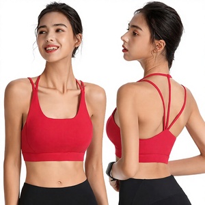 <span class=keywords><strong>Sujetador</strong></span> Deportivo de Yoga con Tirantes Finos y Soporte Alto, 100% Nailon, <span class=keywords><strong>Talla</strong></span> <span class=keywords><strong>Grande</strong></span>, Sin Aro, Antigolpes, para Correr y Fitness, Ropa Deportiva Femenina - Product Image 1
