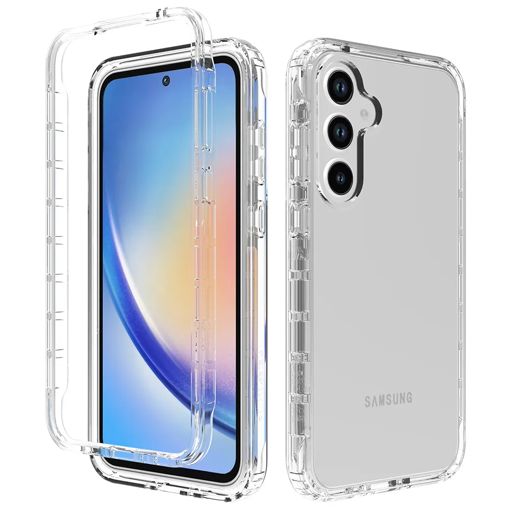 Fabrieksprijs Directe Levering 2 In 1 360 Volledige Dekking Pantser Telefoonhoes Tpu + Pc Beschermhoes Voor Samsung Galaxy A35 5G