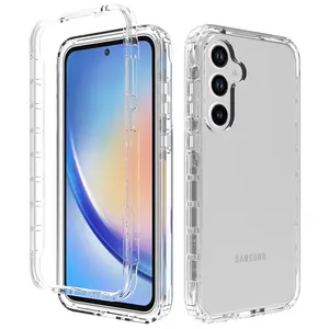 Factory Price Direct Supply 2 in 1 360 Full Cover Armor Phone Case TPU + PC Protective Case for Samsung Galaxy A35 5G