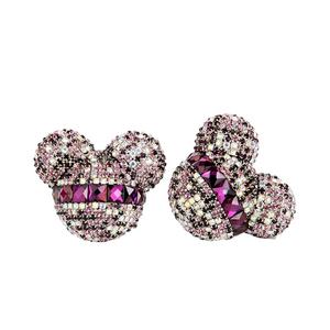 Tête de dessin animé créatif pince à parfum pour évent de voiture avec strass solide intérieur voiture climatisation suspendu décoration ornement - Product Image 2