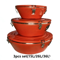 Ensemble de 3 casseroles isothermes industrielles 15L 26L 36L en acier inoxydable pour la restauration, les événements et les banquets