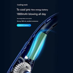 2026 New Arrivals Wearable Neck <b>Fan</b> with Three-Speed Rechargeable <b>USB</b> Battery for Outdoor Household & RV Use - Product Image 4