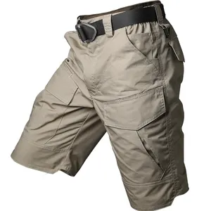 Good Quality Wholesale Multi Pockets Men's Tactical Pant Shorts Khaki Color Outdoor Hiking Pants Summer Casual Cargo Shorts