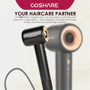 COSHARE 11000rpm 8億マイナスイオン低ノイズデイソンヘアドライヤーディフューザーブローヘアスタイラーサロンドライヤーLedスクリーンfor Hair