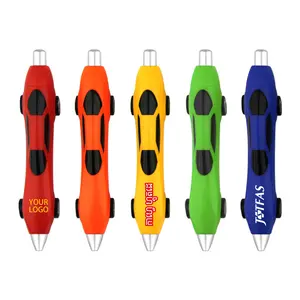Großhandel Anzeigen beliebt Funktion Spielzeug Rennwagen geformt Stift bunte Neuheit Kinder Stift Kunststoff Auto Stift