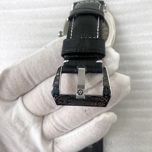 Yüksek kalite 45mm İzle yeni yüksek kalite deri erkek el sarma mekanik hareketi paslanmaz çelik kol saatleri