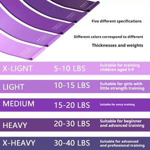 Wosweir Tập Thể Dục Đào Tạo sức đề kháng ban nhạc Yoga thể thao màu tím khiêu vũ ngồi xổm kéo dài Thiết bị tập thể dục hip Rally vòng lặp ban nhạc - Product Image 2