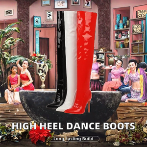 Bottes <span class=keywords><strong>de</strong></span> <span class=keywords><strong>danse</strong></span> à talon haut sur le genou <span class=keywords><strong>de</strong></span> grande taille pour printemps automne <span class=keywords><strong>chaussures</strong></span> <span class=keywords><strong>de</strong></span> <span class=keywords><strong>danse</strong></span> orientale sexy pour <span class=keywords><strong>boutique</strong></span> <span class=keywords><strong>de</strong></span> nuit - Product Image 2