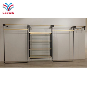 Một cửa hàng thiết kế đồ nội thất thép giá của cửa hàng bách hóa sắt Single Side <span class=keywords><strong>Pop</strong></span> <span class=keywords><strong>Up</strong></span> cửa hàng hiển thị quần áo vải quần áo - Product Image 6