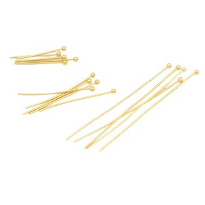 Color-preserving 18k gold 0.7mm thick ball <b>needle</b>, round-tipped <b>needle</b>, <b>bead</b> <b>needle</b> for DIY pearl bracelets and necklaces. - Product Image 5
