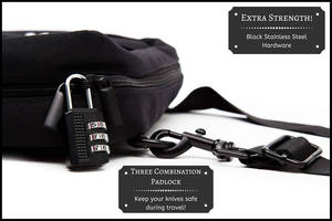 Sac à dos de rangement pour couteau de chef de grande taille, échantillon gratuit, sac à dos de chef durable, outils de cuisine, sac à couteaux, organisateur de sac à dos - Product Image 2