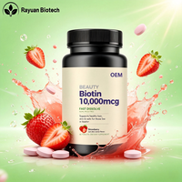 Tablet Biotin untuk Pertumbuhan Kulit dan Rambut - Suplemen Diet Alami untuk Dewasa Tanpa Pewarna Buatan