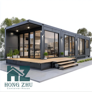 DYHZCE Exportation de Chine Design contemporain Cabine de chasse préfabriquée Abri en acier durable en milieu sauvage Commodités de base <span class=keywords><strong>Conteneur</strong></span> noir - Product Image 1