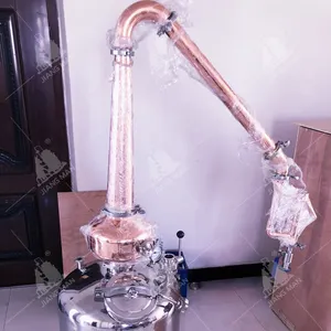 50 L Home Brewing Ethanol Making Still 6" Copper Bubble Plates Distilling Alcohol Whiskey Production Machine