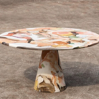Table Basse Moderne Nordique de Luxe Personnalisable en Fibre de Verre Multicolore, Multifonctionnelle, Facile à Nettoyer, Décoration Intérieure Polyvalente