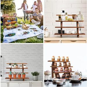 Manspdier - Soporte <span class=keywords><strong>de</strong></span> Exhibición Rústico <span class=keywords><strong>de</strong></span> Madera <span class=keywords><strong>de</strong></span> Plátano Tallado a Mano para Cupcakes, Manualidades, Funko Pop, Estantes - Paquete <span class=keywords><strong>de</strong></span> 4, Modelo A009 - Product Image 4