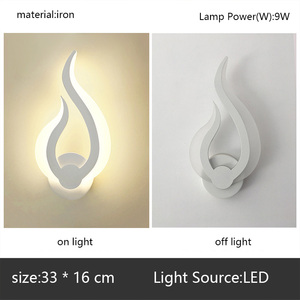 Interior Modern Decor <b>Wall</b> <b>Lights</b> Indoor Acrylic LED <b>Wall</b> <b>Sconce</b> with Art Flame Shape Warm White Lamps Dimmable for Hotel Home - Product Image 4