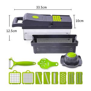 Nouvelle <span class=keywords><strong>mandoline</strong></span> manuelle multifonctionnelle 16 en 1 pour la cuisine à domicile Nouveau hachoir à légumes avec récipient - Product Image 6