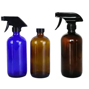 Grosir amber botol kaca 1l-Botol Kaca Semprot Beraroma, 1L 500Ml 250Ml 200Ml Amber Bening untuk Minyak Parfum Mewah