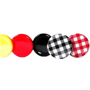 En stock: Tapas metálicas de hojalata con rosca de 43 mm, 48 mm, 63 mm, 70 mm, 82 mm para tarros de miel de vidrio - Product Image 1
