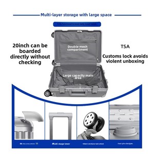 FIPILOCK, Maleta de viaje antirrobo inteligente con huella dactilar de 20 pulgadas, Maleta de vuelo a bordo con ruedas giratorias, bloqueo de aduana TSA - Product Image 3