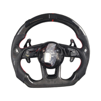 Volant de course à fond plat de qualité supérieure pour Audi A4 A5 A6 A7 C5 C6 C7 C7.5 C8 B6 B7 B8 RS5 RS6 RS7 S5 S6 S7 en carbone