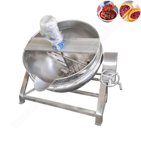 100 Liter Gas Jacketed Mixing Pot 50 Liters Layer Steamer Kettle Jacked Kettle Machine Jacketed Cooking Pots