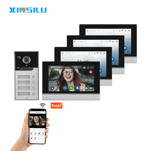 XINSILU Ip مع شاشة فيديو متعددة العائلات نظام اتصال داخلي Wifi فيديو Ip جرس الباب Tuya تطبيق للأمن - Product Image 1