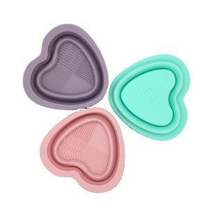 Foldable <b>Silicone</b> Makeup Brush Cleaner Bowl Cleaning Mat Pad Eco-Friendly Cosmetic Washing Beauty <b>Tool</b> for Brushes Home Use - Product Image 1