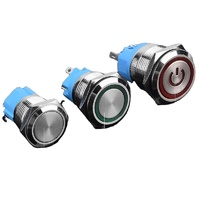 YOGU Tombol Tekan Logam Tahan Air 16mm Non-LED untuk Panel Kontrol