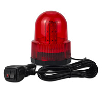 Luz de Advertencia de 60 LED, Luz Estroboscópica para Montacargas, Luz de Emergencia Intermitente para Autobús Escolar, Luz de Techo Magnética Intermitente, 12V-24V, 30W LED