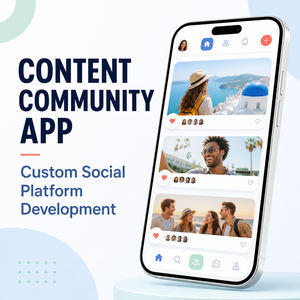 Desarrollo de Aplicaciones Sociales Comunitarias con Contenido Personalizado para iOS y Android con Postes, Comentarios, Me gusta y Notificaciones Push - Product Image 1