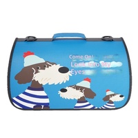 Sac de transport portable en polyester pour chat et chien, respirant, imperméable, à porter à la main