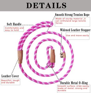 Correa de Adiestramiento Canino Clásica, Altamente Reflectante, de Poliéster, Correa Deslizante Personalizada, Cuerda Anti-Tirones para Adiestramiento Canino - Product Image 5