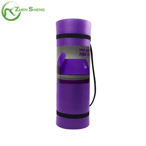 Zhensheng Custom Black Carry Strap 10mm NBR Pilates Mats Set Wholesale Yoga Mat