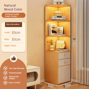 Wholesale Multifunctional Modern Corner Cabinet Small Storage <b>Nightstand</b> for Apartment Bedroom Office Living Room - Product Image 6